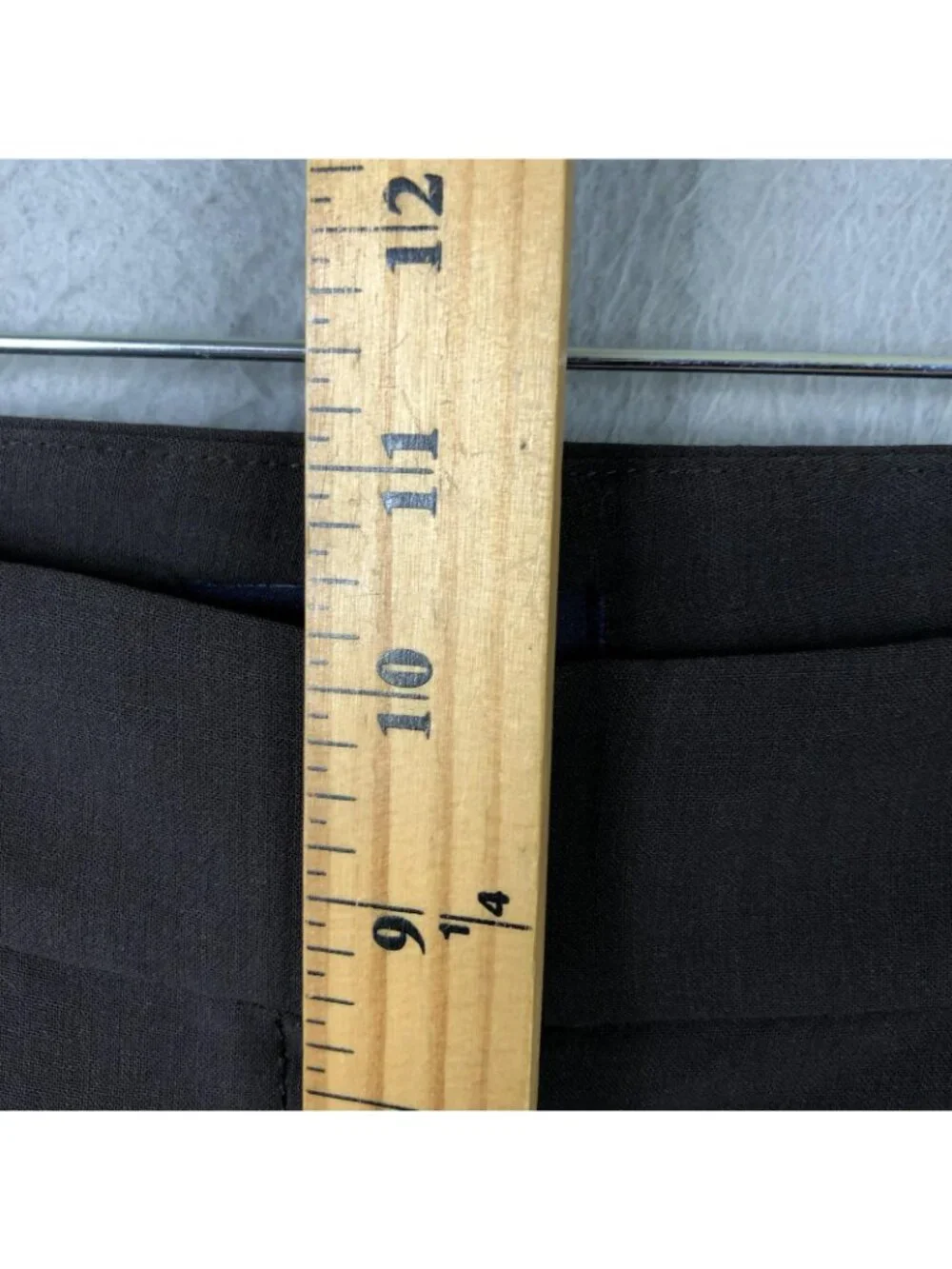 Piazza Sempione Pants Womens IT 46 Brown Wool Twill Tapered Dressy Made Italy